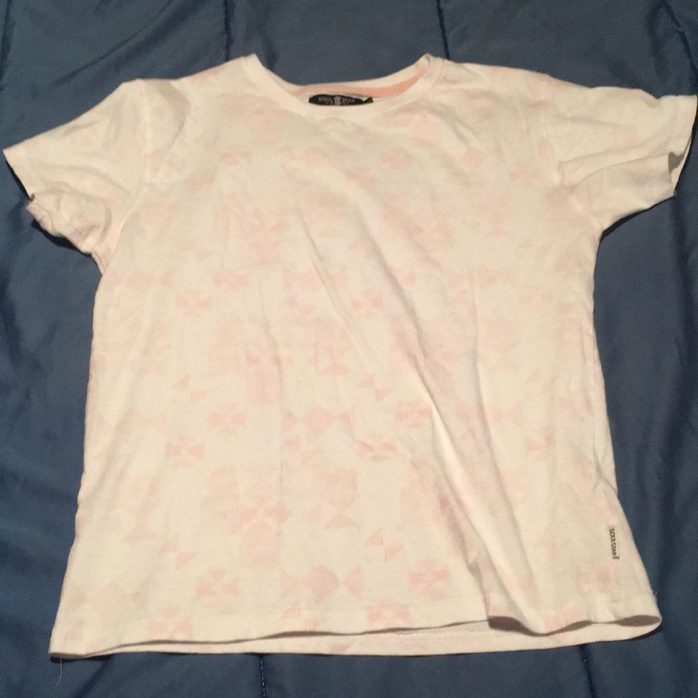 White and Pink Tribal T Shirt